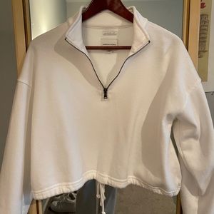 Cropped zip up sweatshirt
